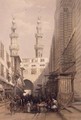 Minarets and Grand Entrance to the Mosque of the Metwalys, Cairo, from Egypt and Nubia, Vol.3 - David Roberts