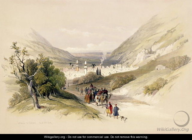 Entrance to Nablous, April 17th 1839, plate 41 from Volume I of The Holy Land, engraved by Louis Haghe 1806-85 pub. 1842 - David Roberts