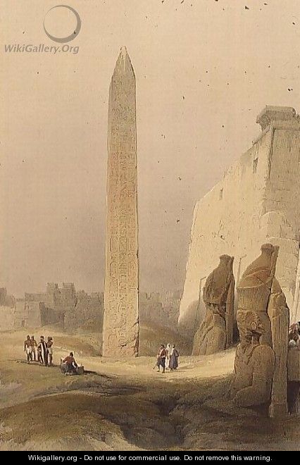 Obelisk at Luxor, from Egypt and Nubia, Vol.1 - David Roberts
