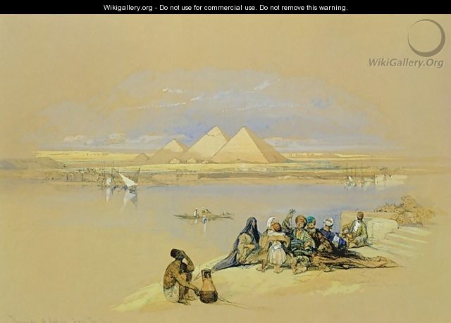 The Pyramids at Giza, near Cairo - David Roberts