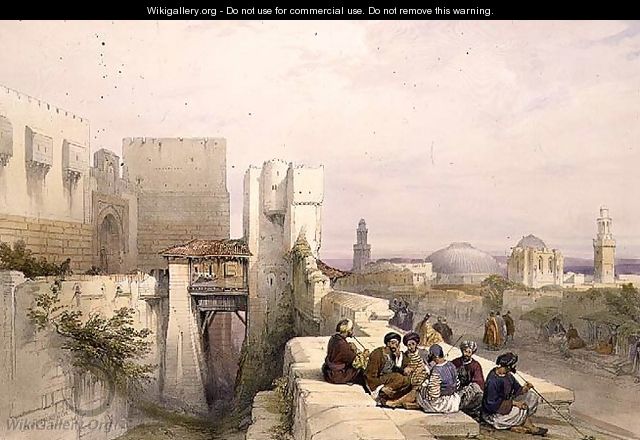 The Citadel of Jerusalem, April 19th 1841, plate 24 from Volume I of The Holy Land, engraved by Louis Haghe 1806-85 pub. 1842 - David Roberts