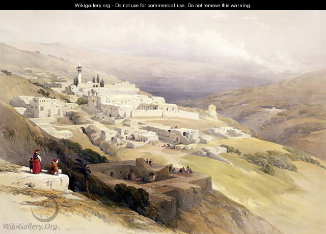 Convent of the Terra Santa, Nazareth, April 21st 1839, plate 30 from Volume I of The Holy Land, engraved by Louis Haghe 1806-85 pub. 1842 - David Roberts