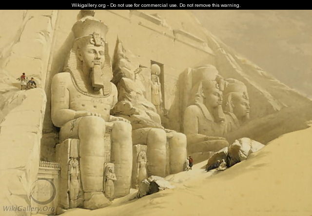 The Great Temple of Abu Simbel, Nubia, from Egypt and Nubia, Vol.1 - David Roberts