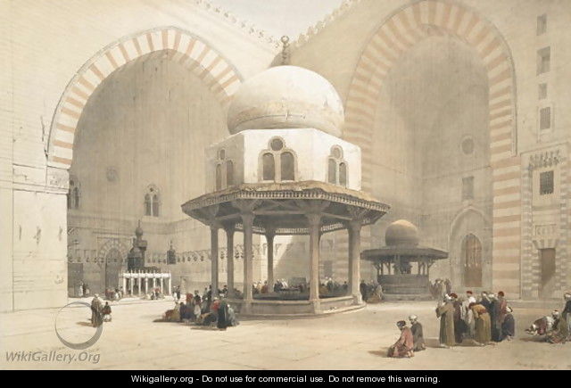 Interior of the Mosque of the Sultan El Ghoree, Cairo, from Egypt and Nubia, Vol.3 - David Roberts