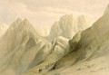 Ascent of the Lower Range of Sinai, February 18th 1839, plate 114 from Volume III of The Holy Land, engraved by Louis Haghe 1806-85 pub. 1849 - David Roberts