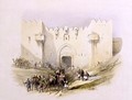 Gate of Damascus, Jerusalem, April 14th 1839, plate 3 from Volume I of The Holy Land, engraved by Louis Haghe 1806-85 pub. 1842 - David Roberts