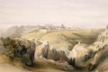 Jerusalem from the Mount of Olives, April 8th 1839, plate 6 from Volume I of The Holy Land engraved by Louis Haghe 1806-85 pub. 1842 - David Roberts