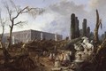 Tree Felling in the Garden of Versailles around the Baths of Apollo, 1775-77 - Hubert Robert