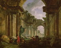 Imaginary View of the Grand Gallery of the Louvre in Ruins, 1796 - Hubert Robert