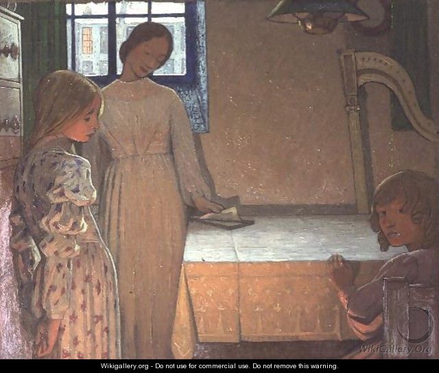 Study for A Winters Evening, c.1900 - Frederick Cayley Robinson