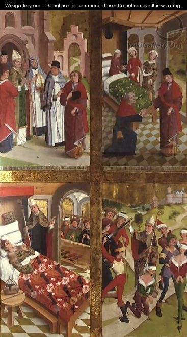 Scenes from the Life of St. Nicholas from the Inner Section of the Left Exterior Wing of the Former Main Altar in St. Nicholass Church, 1481 - Hermen Rode