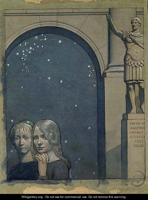 The Children enter the Palace of Luxury, probably from The Bluebird by Maeterlinck, 1911 - Frederick Cayley Robinson