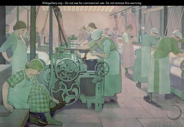 British Industries - Cotton, c.1923-4 - Frederick Cayley Robinson