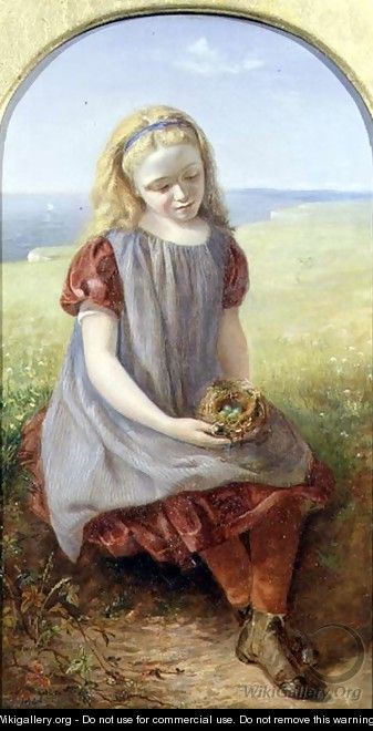 Girl with Birds Nest, 1866 - Henry Larpent Roberts