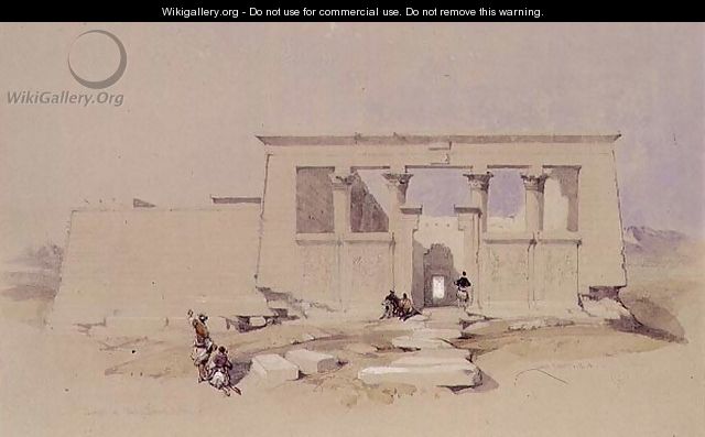 Temple at Wady Dabod, Nubia 1849 - David Roberts