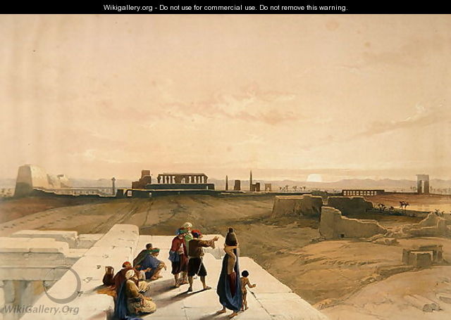 The Ruins of Karnak from the West, from Egypt and Nubia, Vol.1 - David Roberts