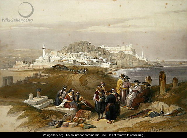 Jaffa, ancient Joppa, April 16th 1839, plate 61 from Volume II of The Holy Land, engraved by Louis Haghe 1806-85 pub. 1843 - David Roberts