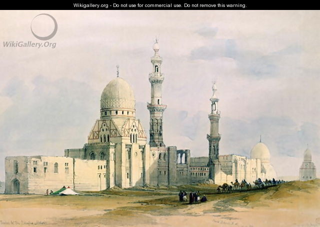 Tomb of Sultan Qansuh Abu Said, 1499, in the Eastern Cemetery or Tombs of the Caliphs, Cairo, from Egypt and Nubia, Vol.3 - David Roberts