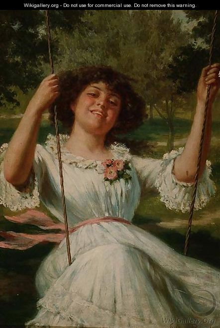 Girl on a Swing - Edwin Thomas Roberts