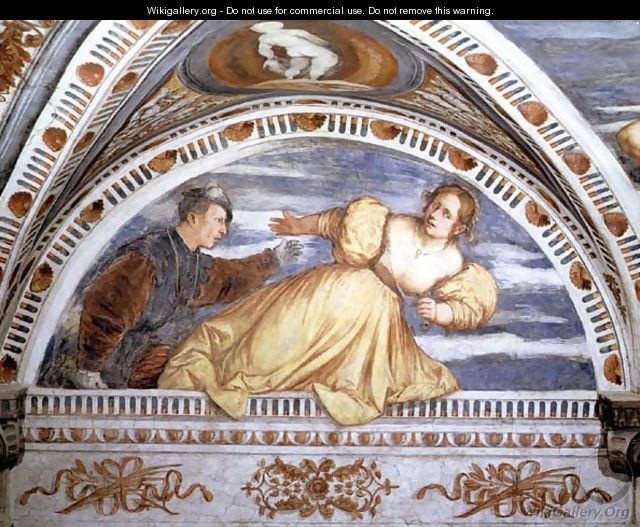 Tarquin and Lucretia, lunette, 1531-32 - Gerolamo Romanino