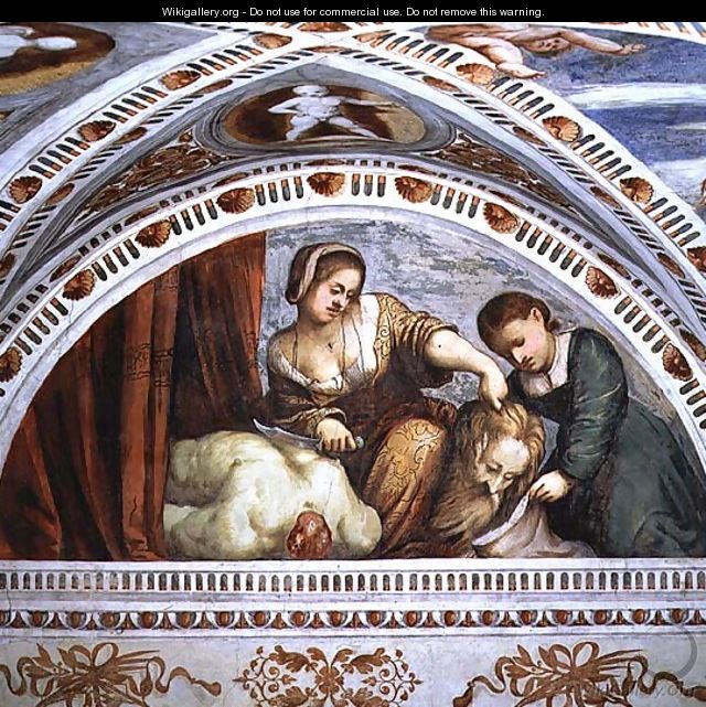 Judith and Holofernes, lunette, 1531-32 - Gerolamo Romanino