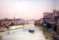 View of the Tevere from the Ponte Sisto - Ettore Roesler Franz
