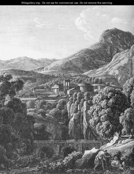 Landscape with Town and Bridge 1799 - Johann Christian Reinhart
