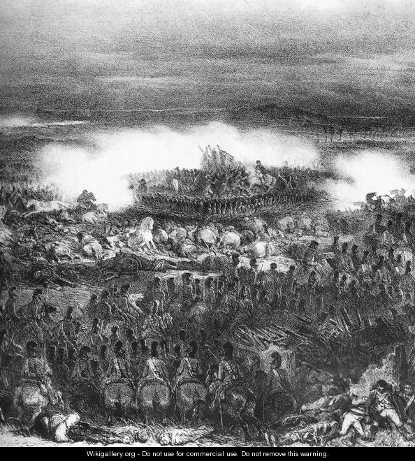 Waterloo, The Retreat of the Holy Batallion, June 18, 1815 1835 - Auguste Raffet
