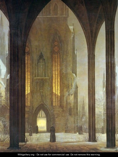 Cathedral in Winter 1821 - Ernst Ferdinand Oehme