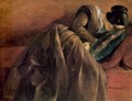 Sister Emily Sleeping c. 1848 - Adolph von Menzel