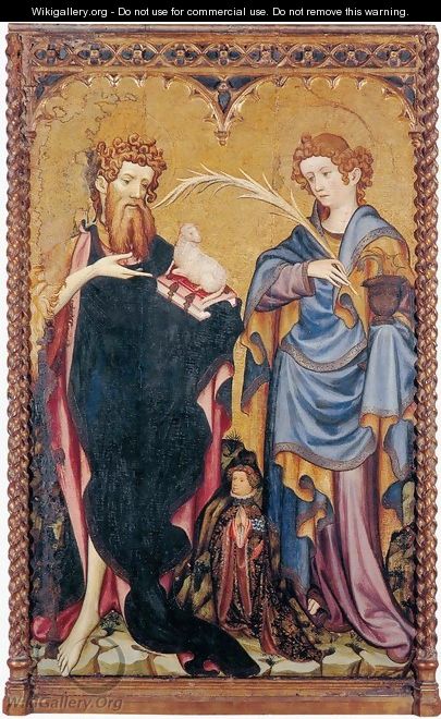 Sts John the Baptist and John the Evangelist with a Donor c. 1410 - Joan Mates