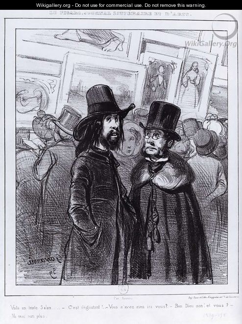 What a Dreadful Salon 1839 - Paul Gavarni