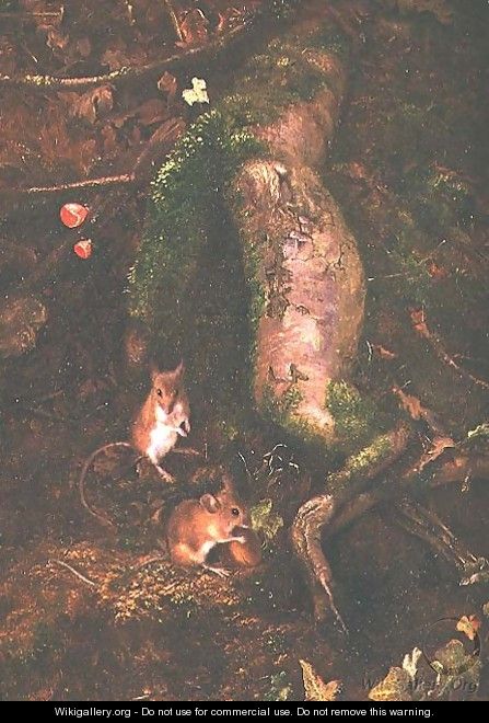 Field Mice at the Foot of a Tree 1876 - George Thomas Rope