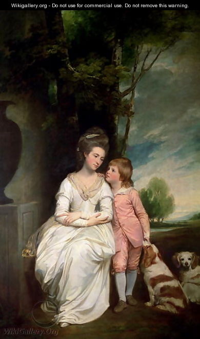 The Countess of Albemarle and her son - George Romney