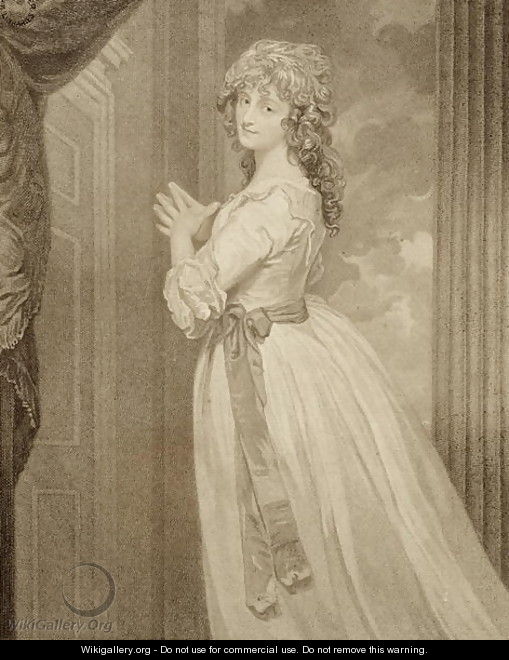 Mrs Jordan in the Character of the Country Girl, engraved by Francesco Bartolozzi 1727-1815 - (after) Romney, George
