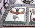 The Camera con Fregio di Amorini Chamber of the Cupid Frieze detail of an ostrich, 1520s - Giulio Romano (Orbetto)