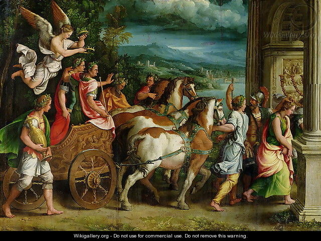 The Triumph of Titus and Vespasian, c.1537 - Giulio Romano (Orbetto)