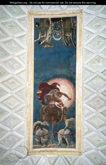 Apollo driving the Chariot of the Sun, ceiling decoration in the Camera del Sole, 1527 - Giulio Romano (Orbetto)