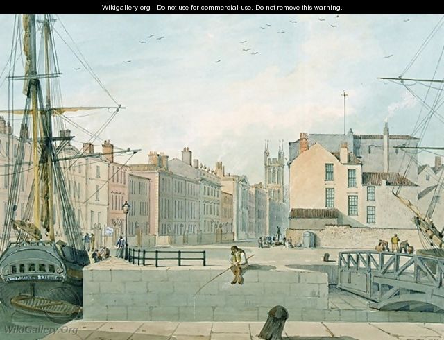 View of Prince Street, Bristol, 1826 - Thomas Leeson the Elder Rowbotham