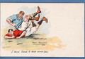 I Tried Hard To Drop Across You, football postcard, 1903 - Ralph Rowland