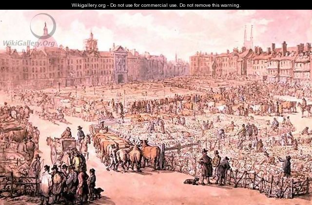 Smithfield Market, 1810 - Thomas Rowlandson