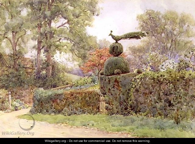 The Old Yew Hedge, Speldhurst, Kent - Ernest Arthur Rowe