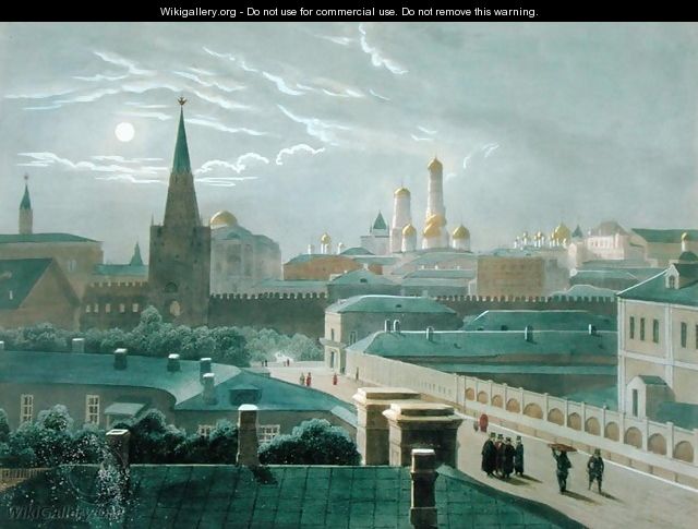 View of the Moscow Kremlin, 1840s - (after) Roussel, Paul Marie