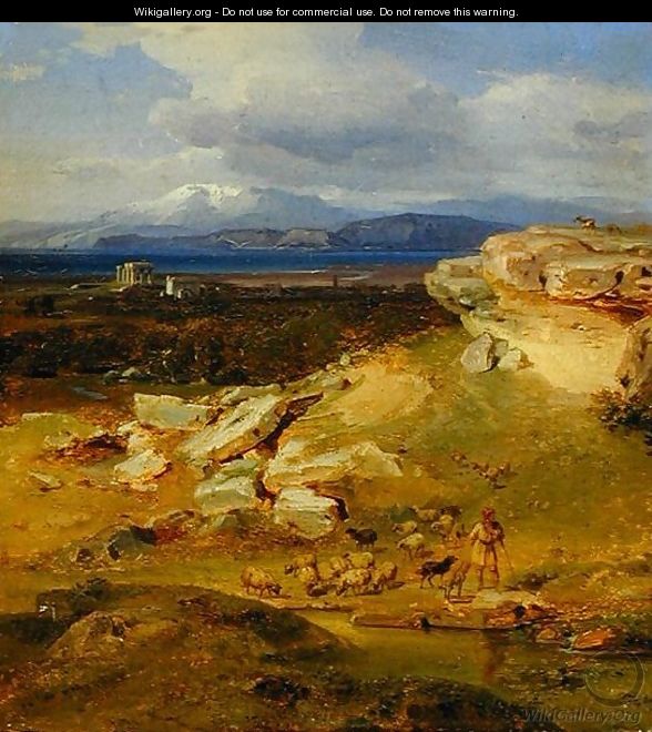 Landscape near Corinth, c.1835 - Carl Rottmann