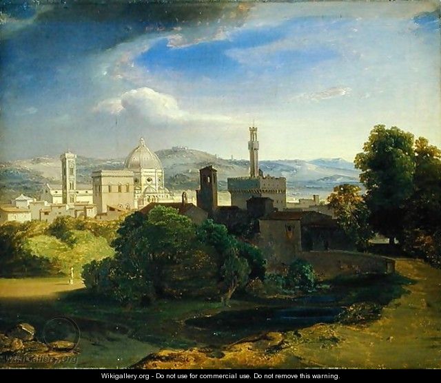View over Florence, c.1829 - Carl Rottmann