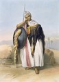 Warrior from Amhara, Ethiopia, illustration from The Valley of the Nile, engraved by Adolphe Rouargue 1810-p.1870 pub. by Lemercier, 1848 - (after) Rouargue, Adolphe