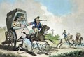 French Travelling, or The First Stage from Calais, aquatinted by Francis Jukes (1747-1812), pub. by T. Smith, 1785 - Thomas Rowlandson
