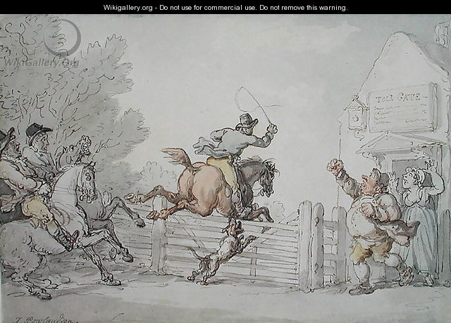 Evading the Toll, c.1805-10 - Thomas Rowlandson