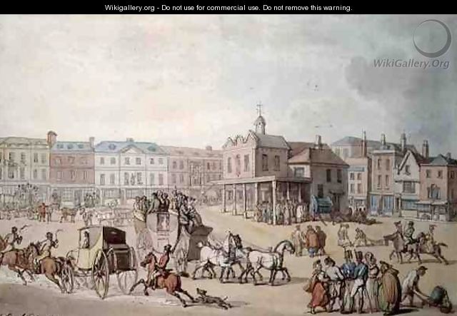 The Market Place, Kingston-upon-Thames, 1812 - Thomas Rowlandson