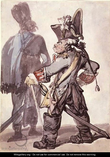 No.2160 Frederick the Great 1712-86 and One of his Officers - Thomas Rowlandson